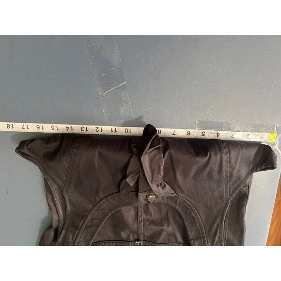 Talbots Womens Black Sleeveless Button-Front Dress With Ruffle Detail Size 4 LBD - Picture 8 of 10